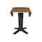 International Concepts 42 in. Solid Wood Round Dual Drop Leaf Dining Pedestal Table - 36.3 in.High in Hickory/Washed Coal K45-42DPT-23B-36 - alternate 6